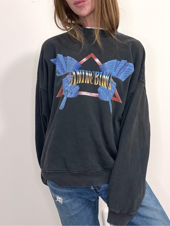 Anine Bing Tops - Anine Bing Harvey Butterfly Crew Sweatshirt Black S